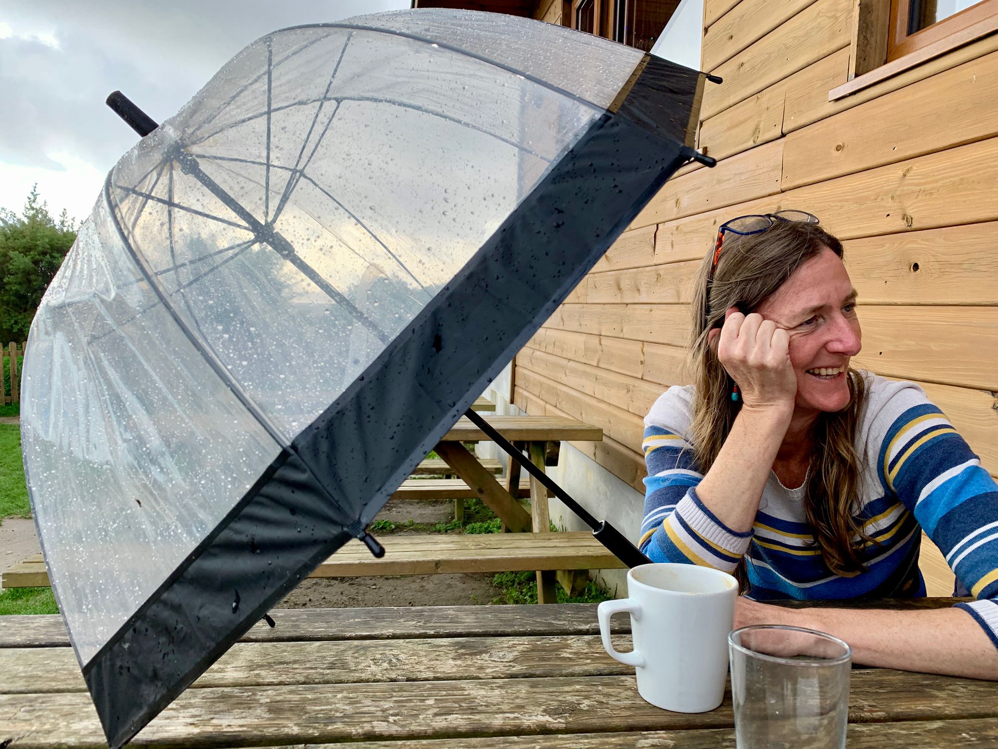 Jo Buckingham and umbrella