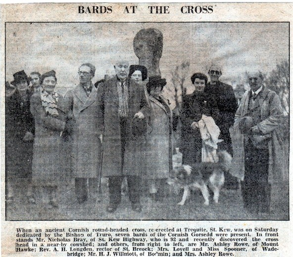 Newspaper cutting of Bards 1947 including Barbara Spooner
