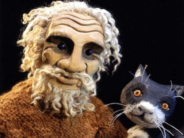 Tom Bawcock and cat puppets