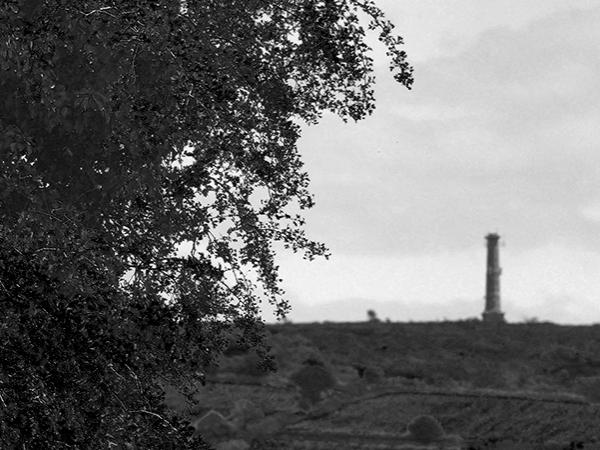 Mine stack on road near Callington
