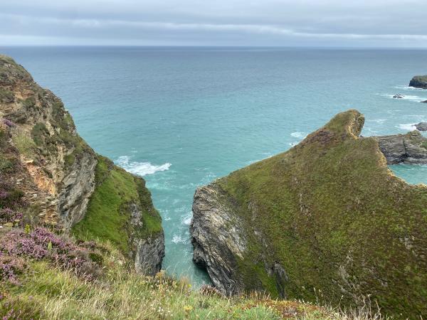 Looking down the cliff to Ralph’s cupboard