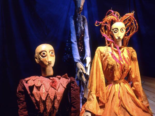 Tristan, Isolde and King Mark puppets