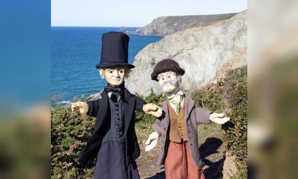 Puppets of tale collectors Hunt and Bottrell