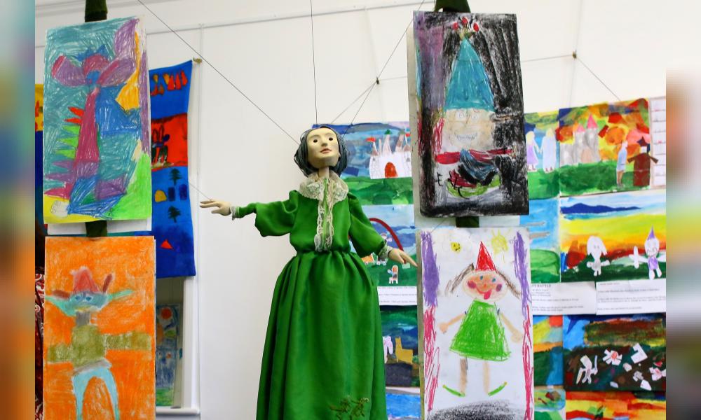 Nellie puppet in exhibition