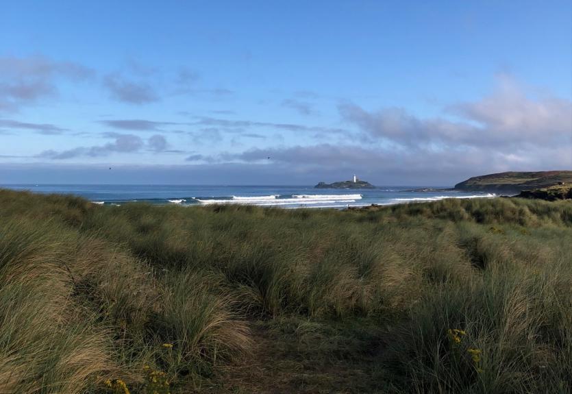 Gwithian Towans and Godrevy Lighthouse
