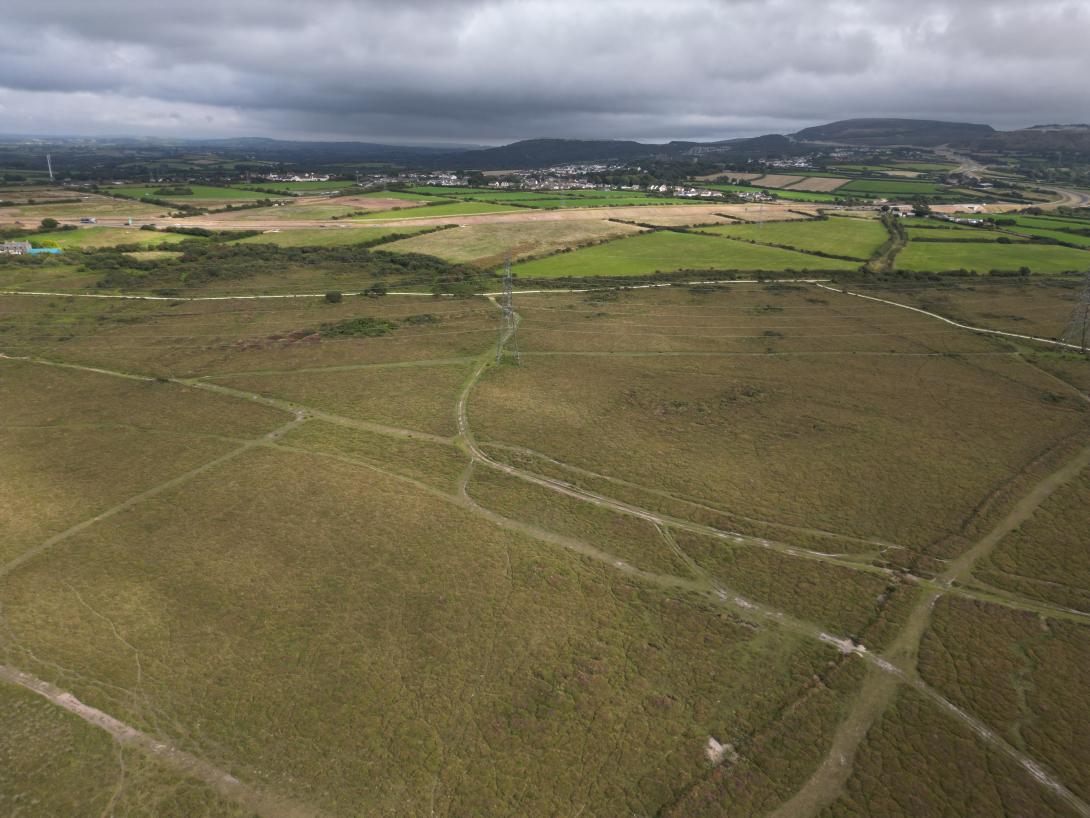 Birds Eye view Tregoss Moor