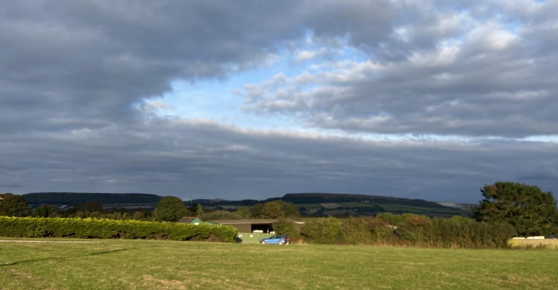 Field and hedge in Summercourt
